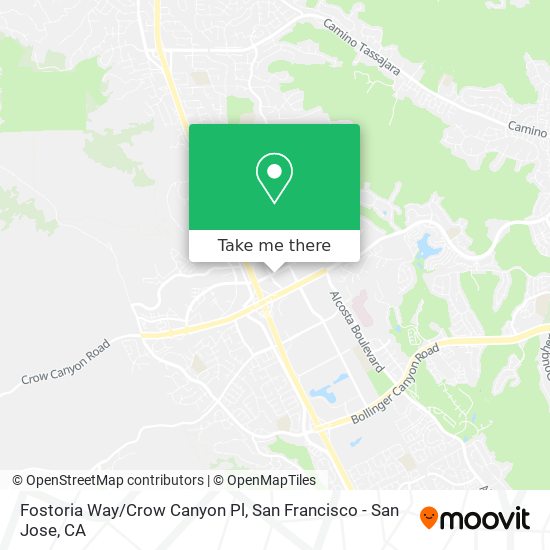 Fostoria Way/Crow Canyon Pl map