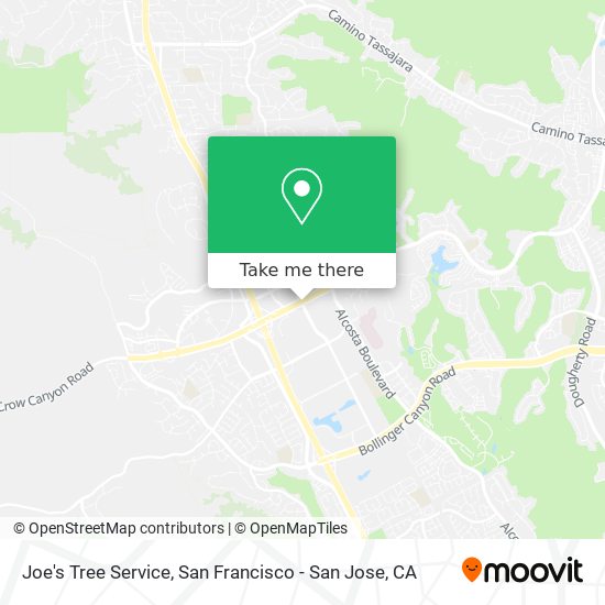 Joe's Tree Service map