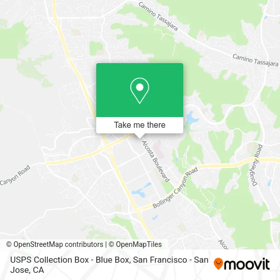 USPS Collection Box - Blue Box map