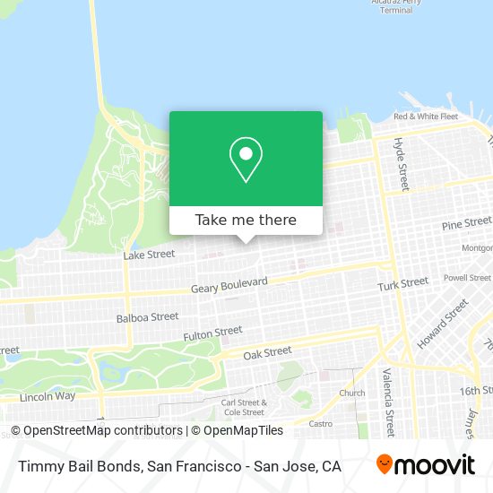 Mapa de Timmy Bail Bonds