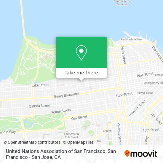 United Nations Association of San Francisco map