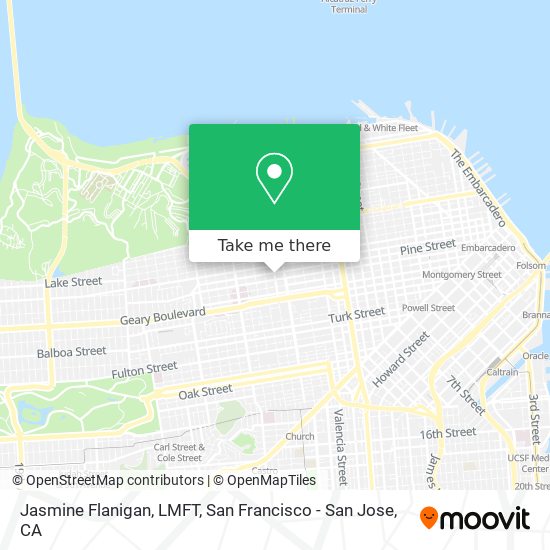 Mapa de Jasmine Flanigan, LMFT