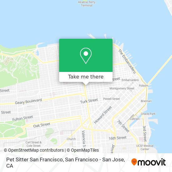 Pet Sitter San Francisco map