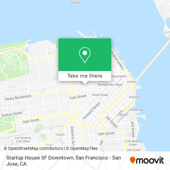 Startup House SF Downtown map