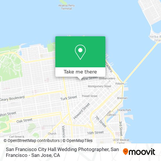 San Francisco City Hall Wedding Photographer map