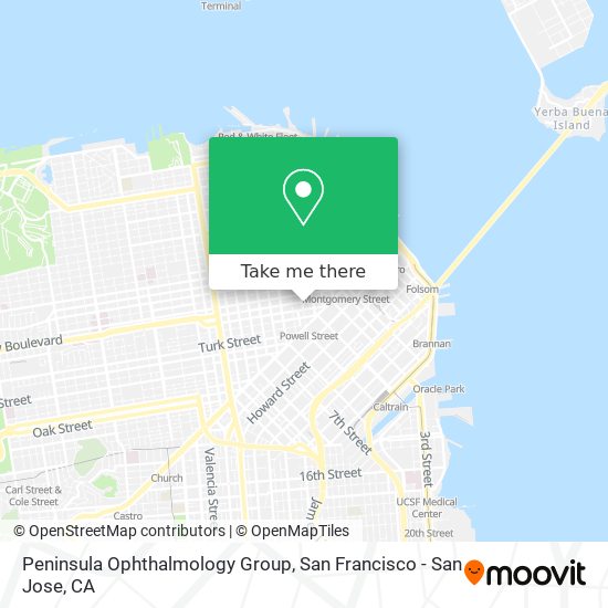 Peninsula Ophthalmology Group map