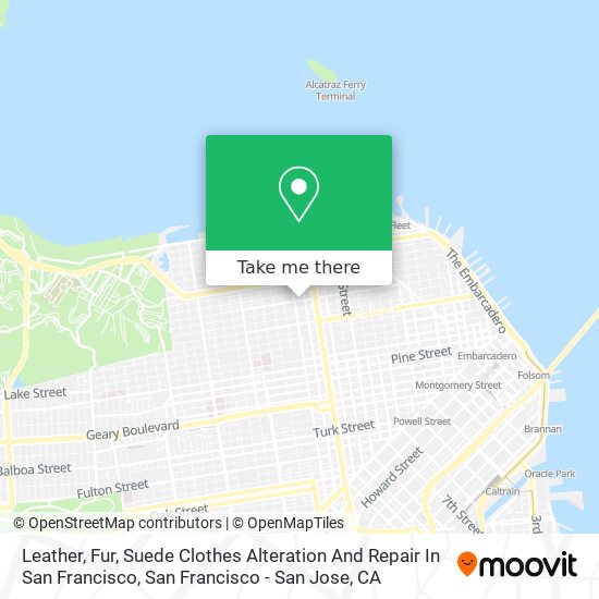 Leather, Fur, Suede Clothes Alteration And Repair In San Francisco map