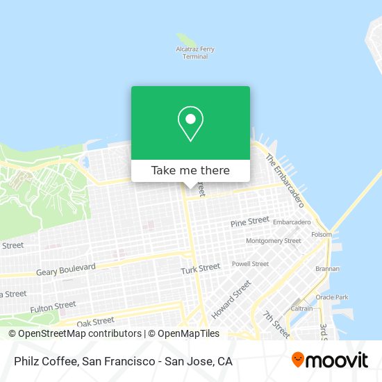 Mapa de Philz Coffee