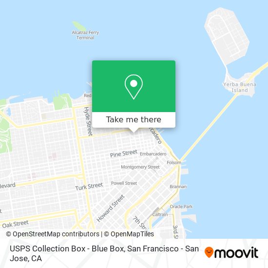 Mapa de USPS Collection Box - Blue Box