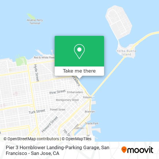 Mapa de Pier 3 Hornblower Landing-Parking Garage