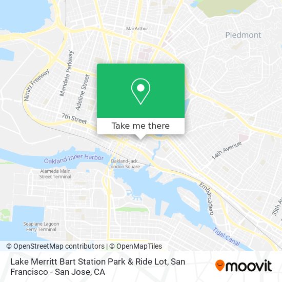 Lake Merritt Bart Station Park & Ride Lot map