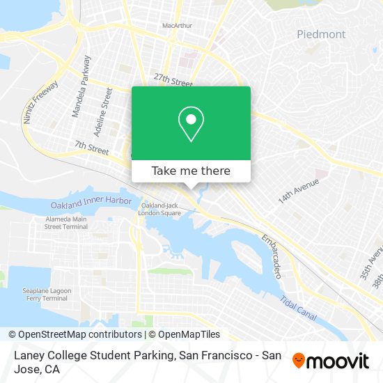 Laney College Student Parking map