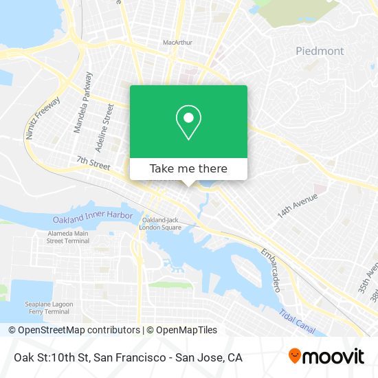 Mapa de Oak St:10th St