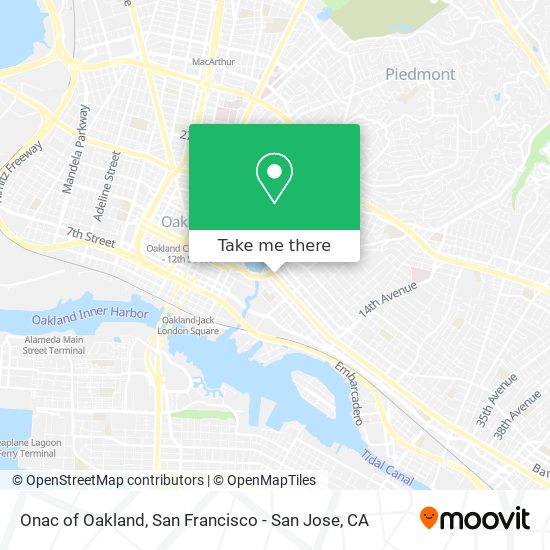 Onac of Oakland map