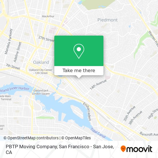 Mapa de PBTP Moving Company