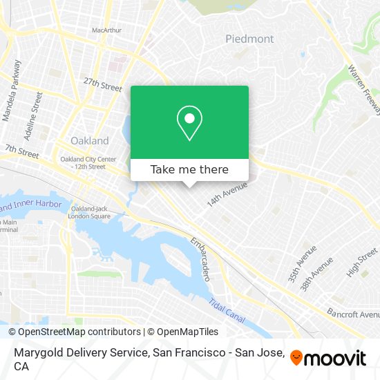 Mapa de Marygold Delivery Service