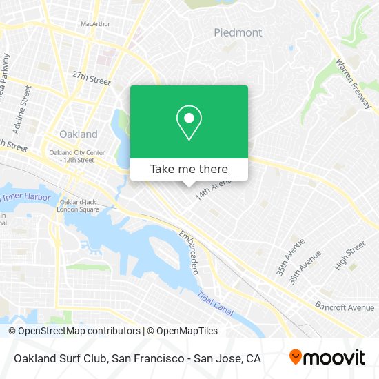 Mapa de Oakland Surf Club