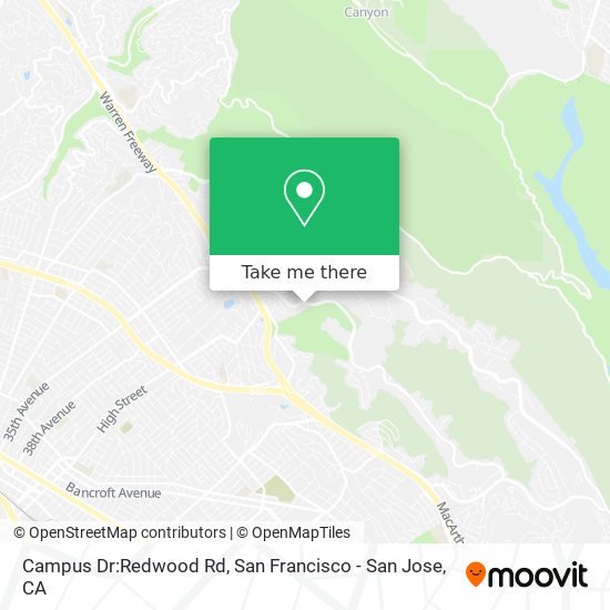 Campus Dr:Redwood Rd map