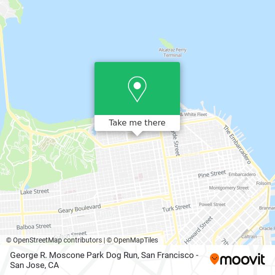 George R. Moscone Park Dog Run map