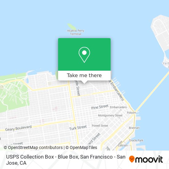 USPS Collection Box - Blue Box map