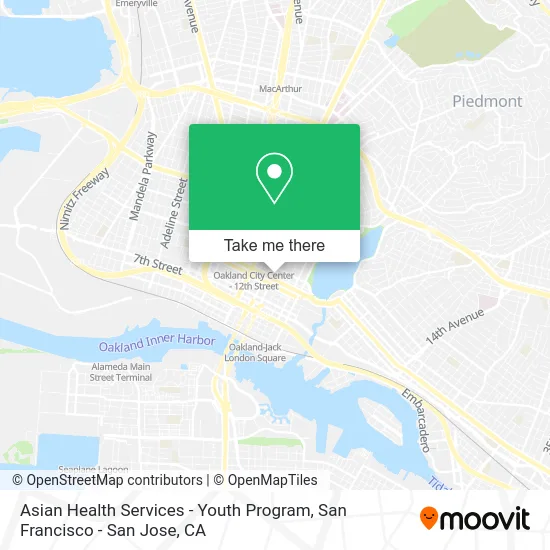 Asian Health Services - Youth Program map