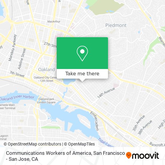 Communications Workers of America map