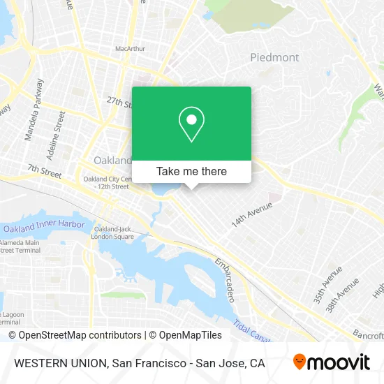 WESTERN UNION map