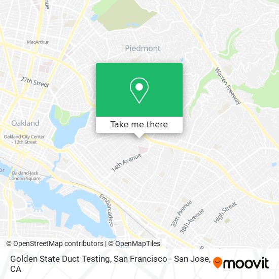 Golden State Duct Testing map