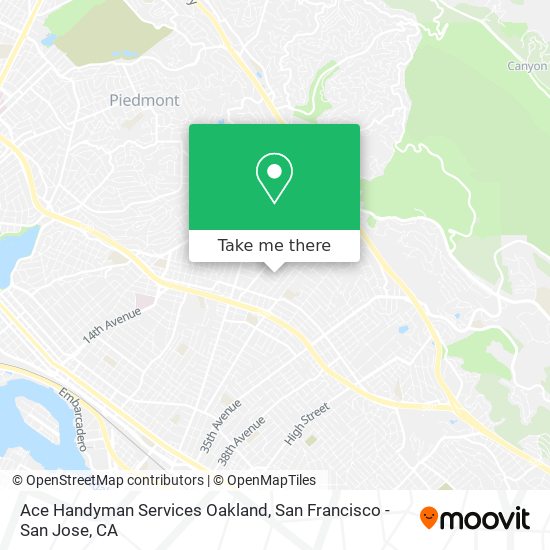 Mapa de Ace Handyman Services Oakland