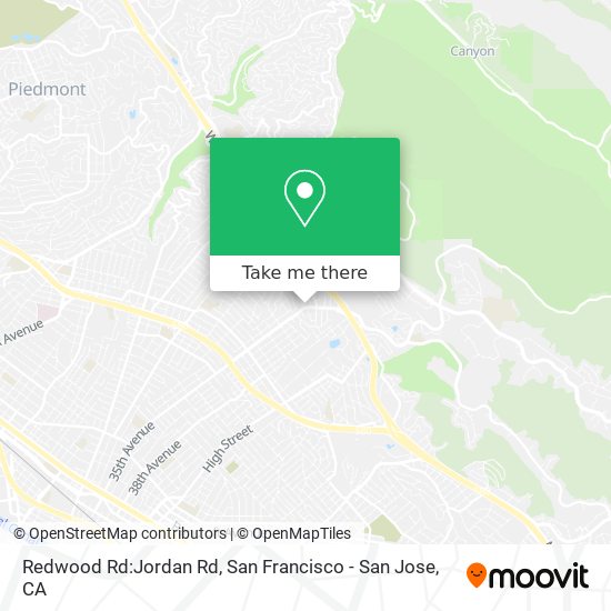 Mapa de Redwood Rd:Jordan Rd