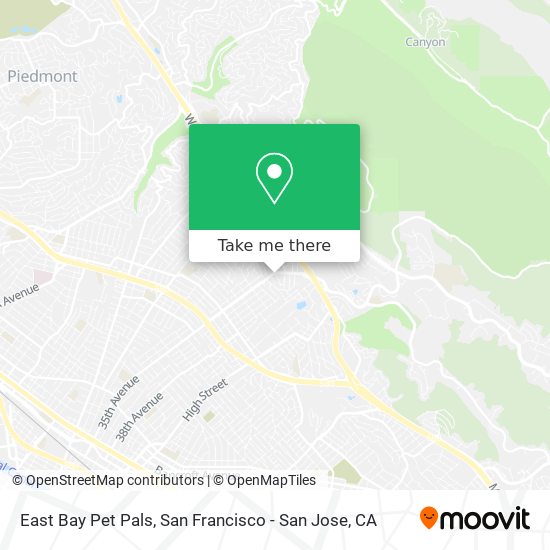 East Bay Pet Pals map