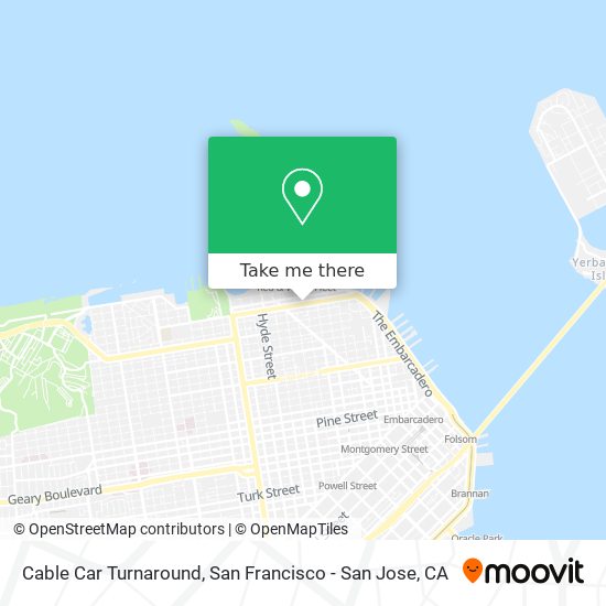 Cable Car Turnaround map