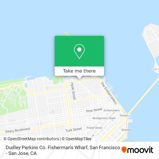 Mapa de Dudley Perkins Co. Fisherman's Wharf