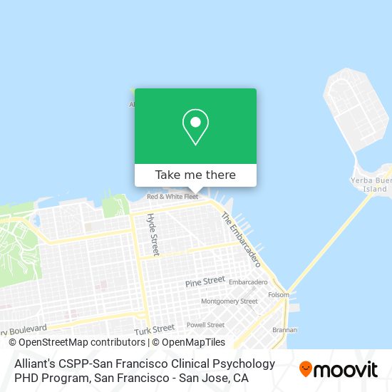 Mapa de Alliant's CSPP-San Francisco Clinical Psychology PHD Program