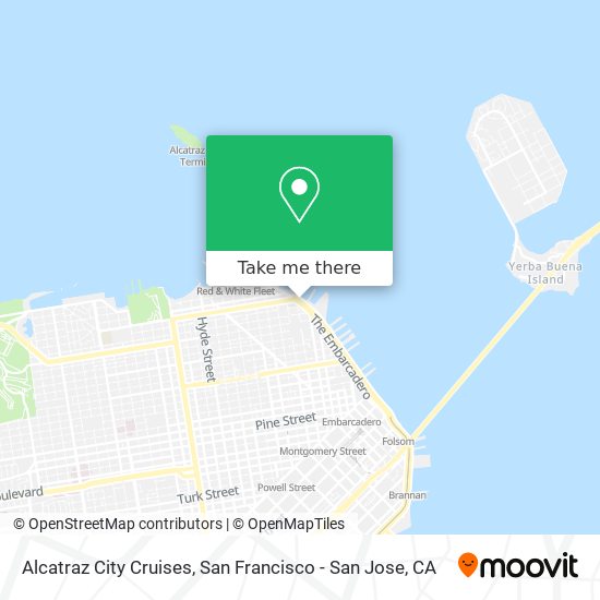 Alcatraz City Cruises map