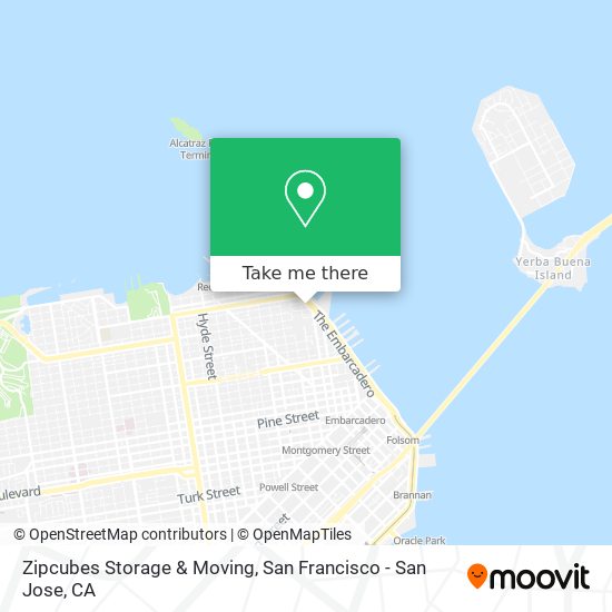 Zipcubes Storage & Moving map