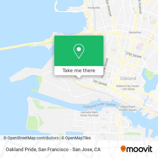 Oakland Pride map