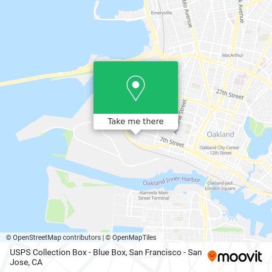 Mapa de USPS Collection Box - Blue Box