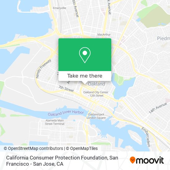 Mapa de California Consumer Protection Foundation