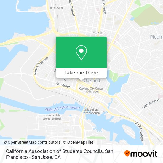 California Association of Students Councils map