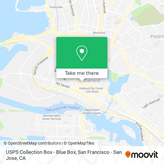 USPS Collection Box - Blue Box map