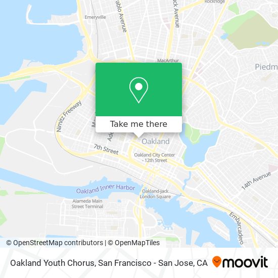 Mapa de Oakland Youth Chorus