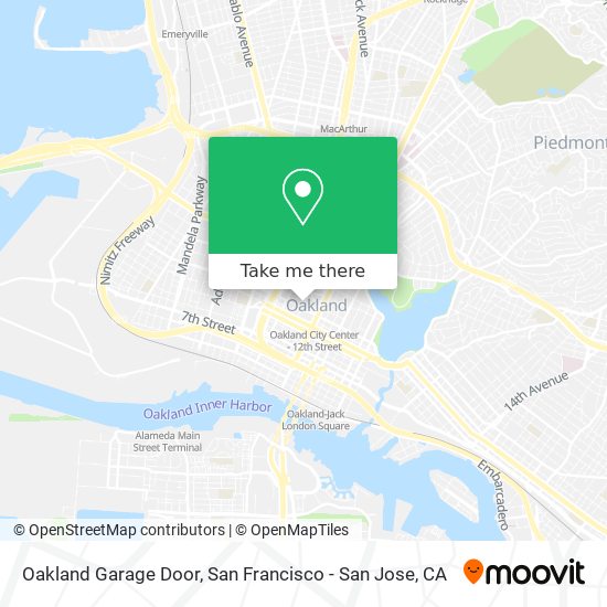 Oakland Garage Door map