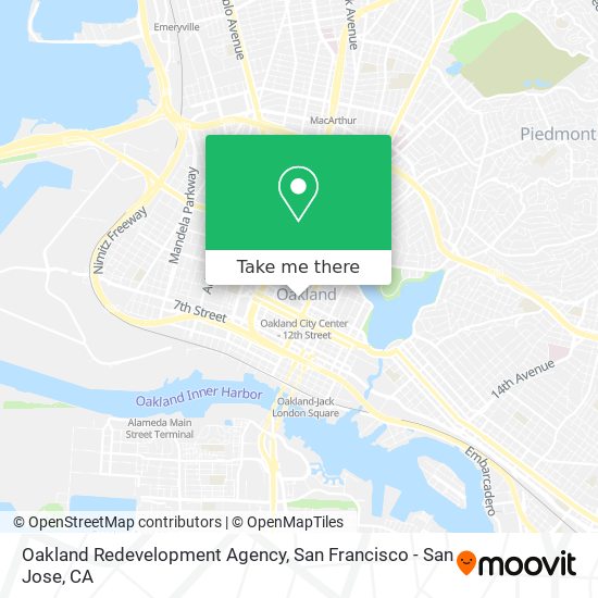 Mapa de Oakland Redevelopment Agency