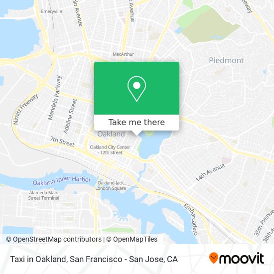 Taxi in Oakland map