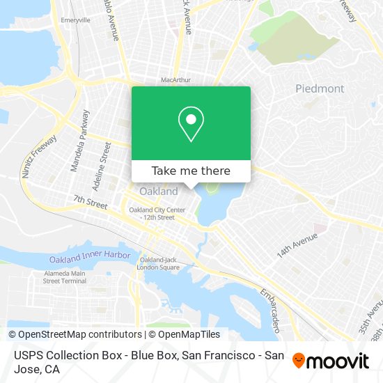 USPS Collection Box - Blue Box map