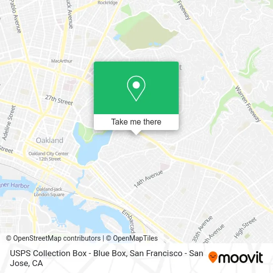 USPS Collection Box - Blue Box map