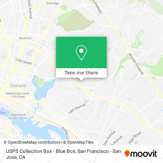 USPS Collection Box - Blue Box map