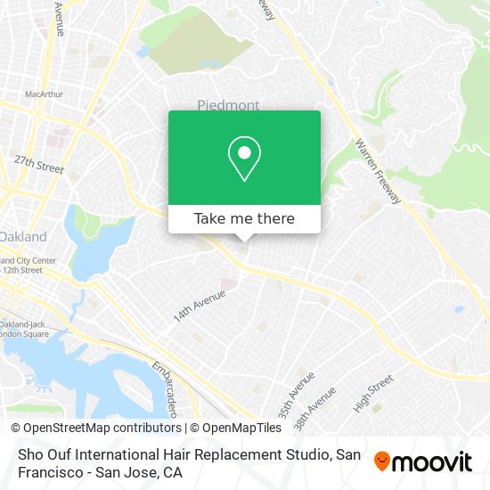 Mapa de Sho Ouf International Hair Replacement Studio