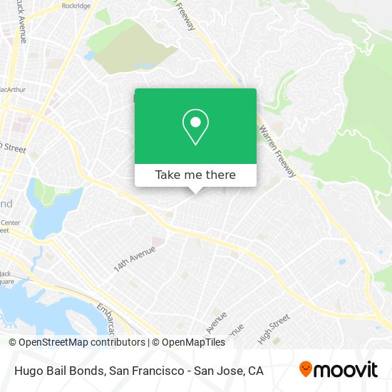 Hugo Bail Bonds map